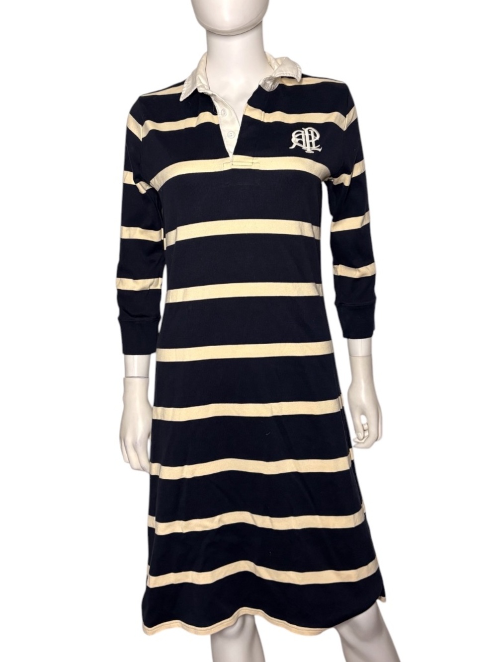 Ralph Lauren Vintage Striped Nautical Midi Dress - L 🌟